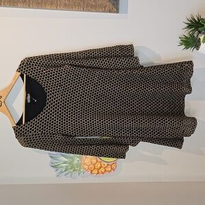 Angie - Black & Gold Knit Tunic Top​​​